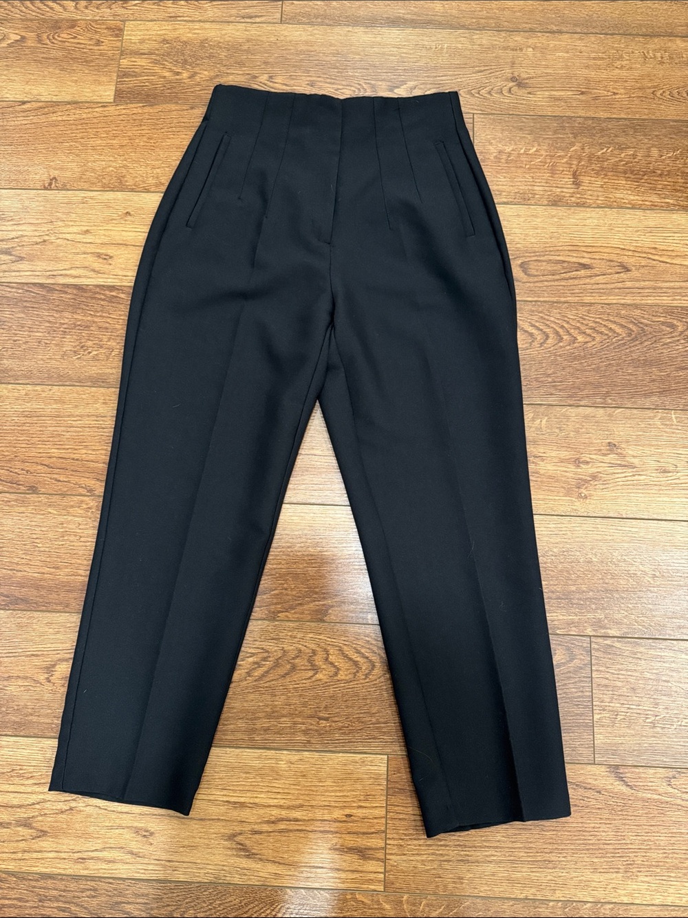 NWOT Black Zara High Waisted Ankle Trousers